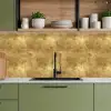 Industrieel - Textuur - Goud keuken achterwand 2 middel 871 -sfeer3
