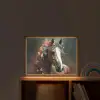Dieren - Paard - Natuur - Vlinder - Bloemen Light Box met batterij (Wandlamp kind) middel -sfeer1_kind