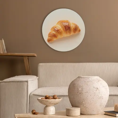 Croissant - Brood - Beige Akoestische PET Vilt - Rond klein -sfeer1