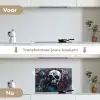 Schedels - Graffiti - Abstract keuken achterwand spatscherm klein -voor_na_NL