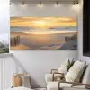 Strand - Duinen - Zonsondergang Tuinposter op houten frame 2 cm dik xxl -sfeer1