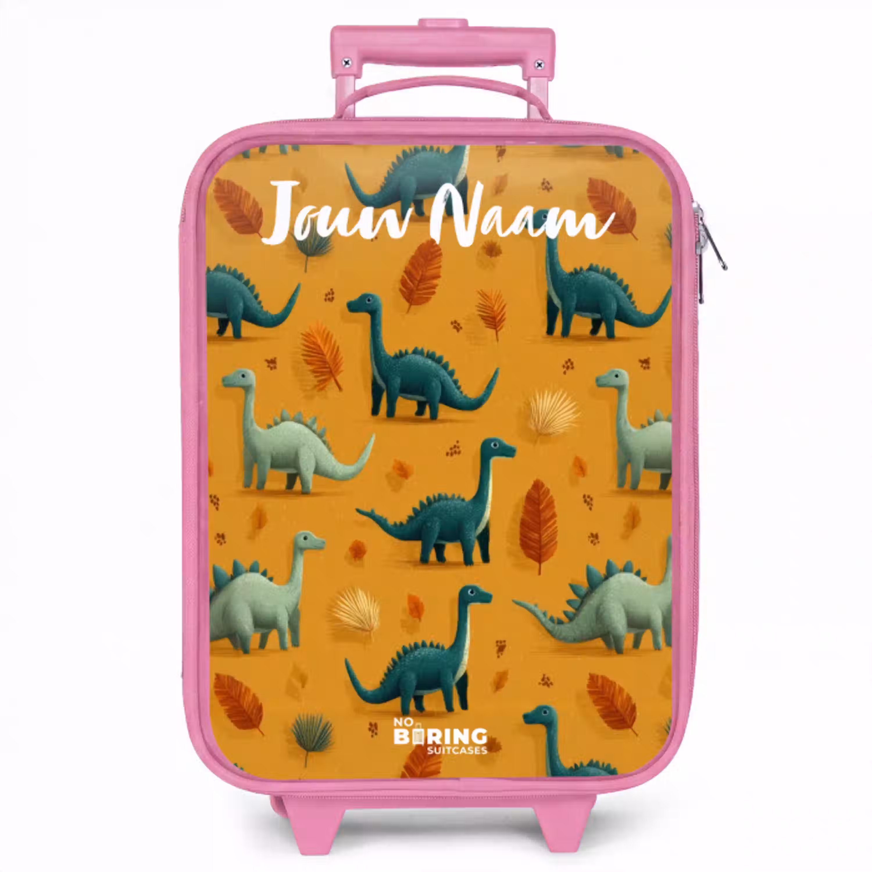 Dino - Dieren - Patroon Kinderkoffer - Roze klein -zzz_website3d