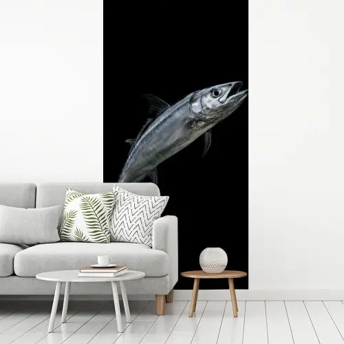 Makreel - Vis - Zwart fotobehang vinyl groot -woonkamer