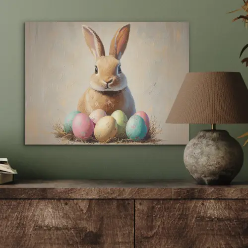 Paashaas - Pastel - Eieren PET vilt klein -sfeer2