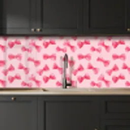 Strikken - Aquarel - Roze keuken achterwand 2 middel 871 -sfeer1