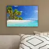 Strand - Zee - Palmboom - Zon - Zomer canvas 2cm klein -sfeer3
