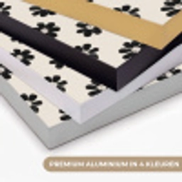 Grafisch - Madeliefjes - Zwart - Beige Textielframe zwart klein 947 -USP_kleurenNL