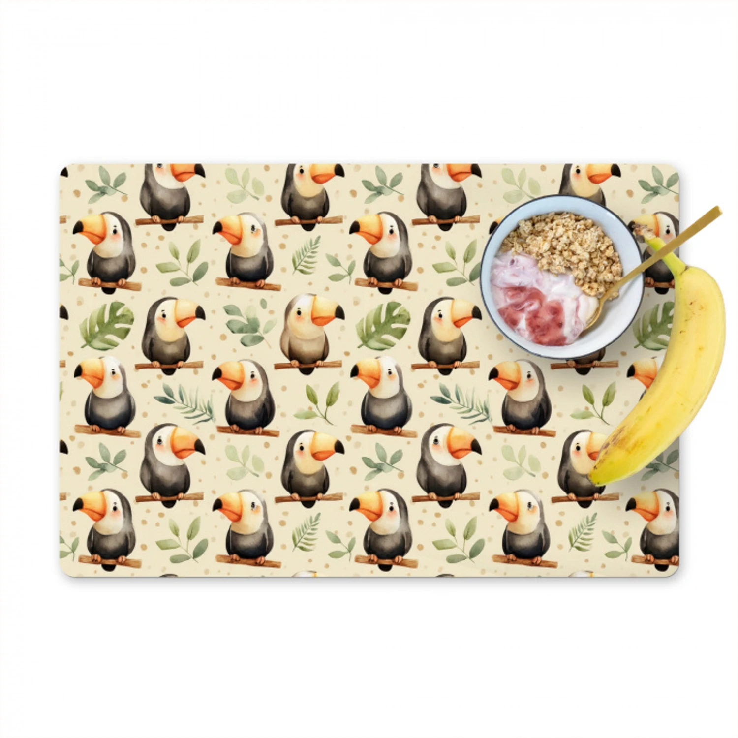 Toekans - Exotisch - Kleurrijk Placemat vinyl groot 368 -zzzproduct_Kitchenyeah-website