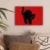 Kat - Zwart - Staart canvas 2cm klein -sfeer1