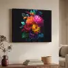 Boeket - Bloemen - Kleur Textielframe zwart klein -sfeer3