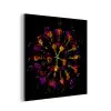 Bloemen - Oranje - Roze - Zwart aluminium wit klein -3d