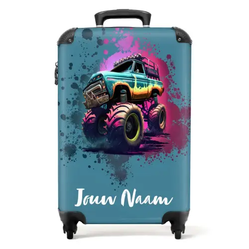 Monster Wheels NBS - Handbagage koffer - Kinderen Unisex middel -productfoto_recht