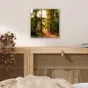 Bos - Pad - Bomen - Groen - Zon - Natuur aluminium wit klein -sfeer3