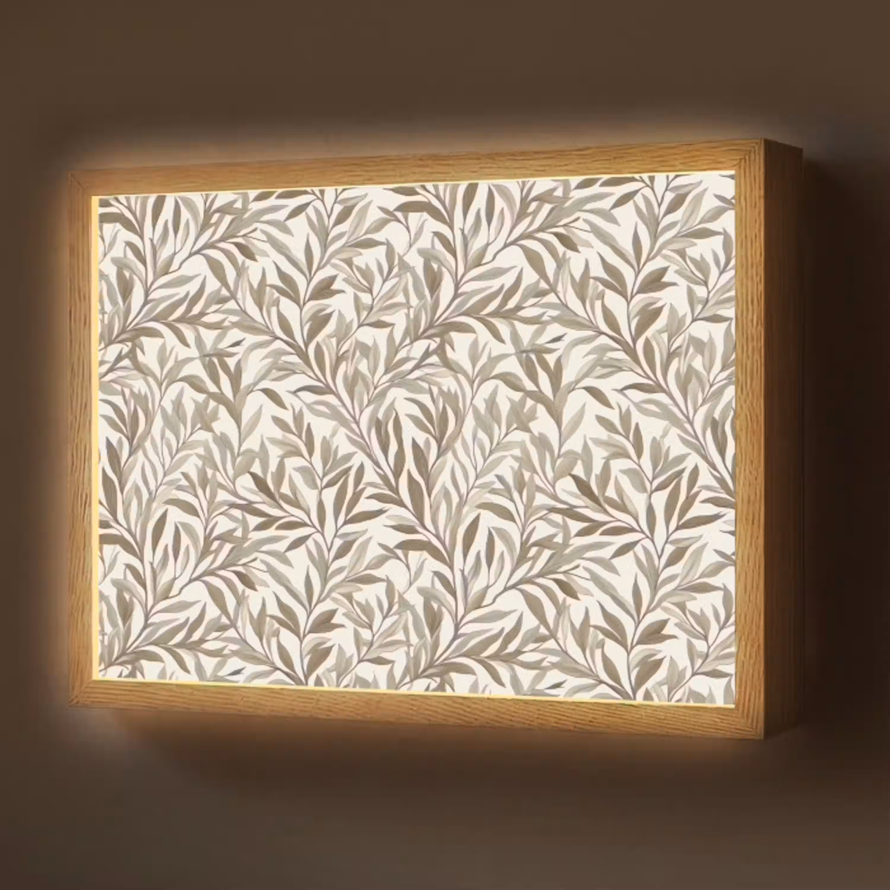 Takken - Botanisch - Taupe Light Box met batterij (Wandlamp) middel 907 -z3d_website