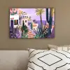 Huizen - Minimalistisch - Palmbomen - Kust canvas 2cm klein -sfeer3