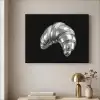 Croissant - Metaal - Zilver Textielframe zwart klein -sfeer2