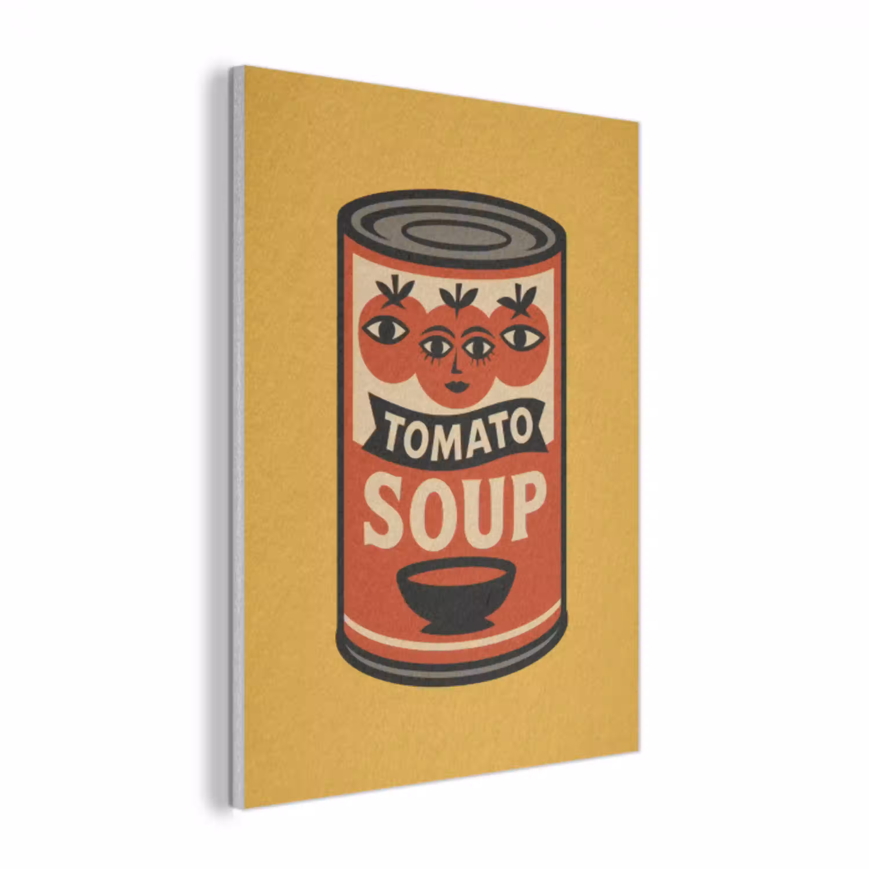 Tomatensoep - Gezichtje - Illustratie - Rood PET vilt klein -3d