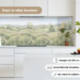 Bloemen veld - Bloemen - Groen keuken achterwand 2 middel -sfeer4_NL
