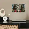 Kerstfeest - Dennenbos - Rood poster papier klein -sfeer1