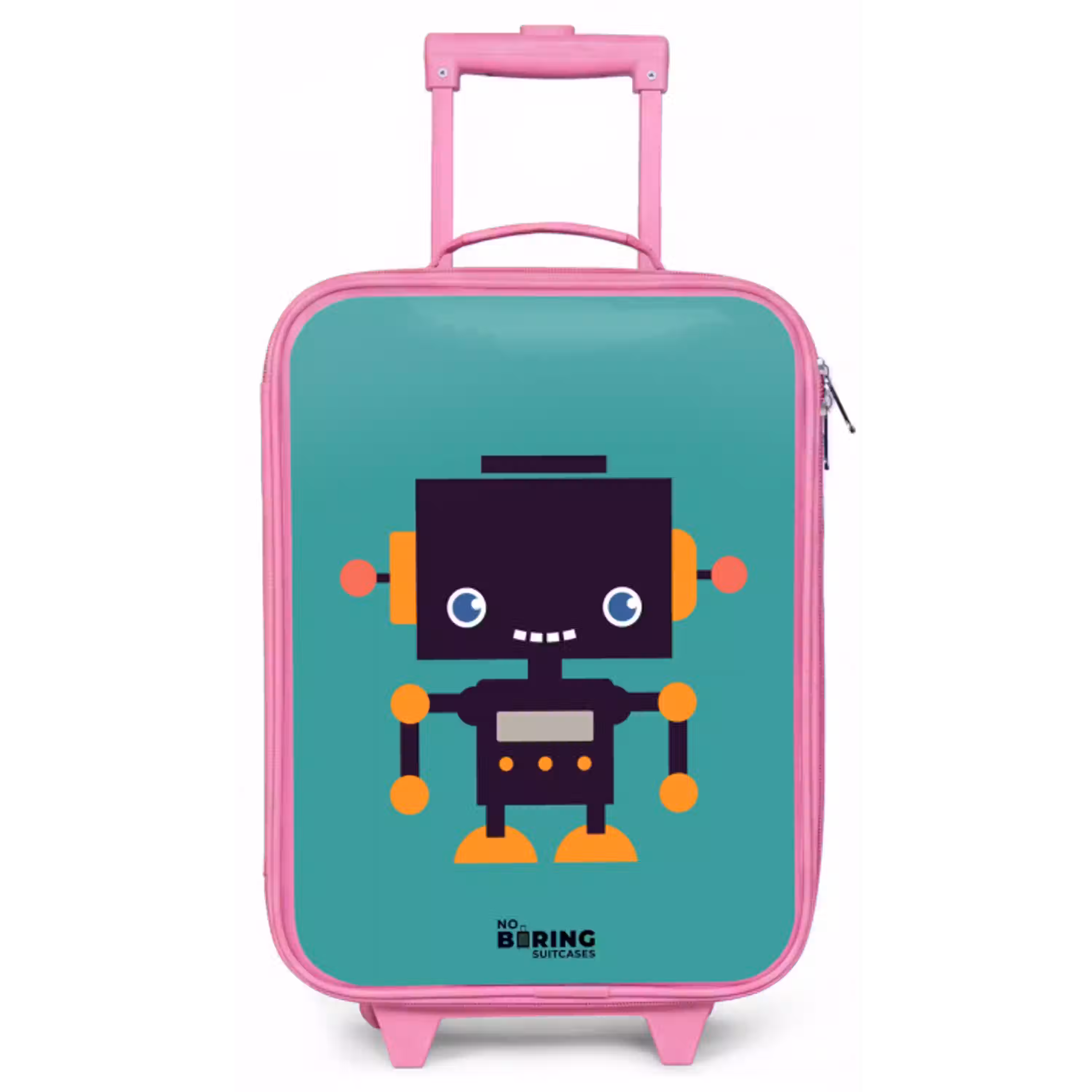 Groene robot Kinderkoffer - Roze klein -zz3dotto