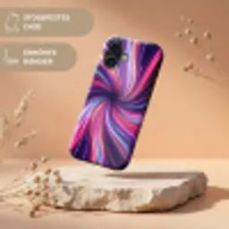 Abstract - Swirl - Futuristic - Neon Toughcase MagSafe Apple iPhone 17 klein -USP_RandenV_DE