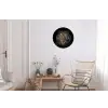 Tijger - Wilde dieren - Portret - Zwart - Dieren Wandcirkel aluminium klein -woonkamer