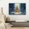 Kerstlicht - Woud - Hert - Donker canvas 2cm klein -sfeer6