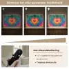 Hart - Kleurrijk - Regenboog - Tie Dye Light Box met batterij (Wandlamp kind) middel -USP_dimbaarNL