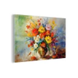 Bloemen - Kleurrijk - Olieverf - Bloempot plexiglas 5mm klein -z3d