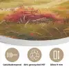 Landschap - Illustratie - Natuur Akoestische PET Vilt - Rond klein -closeup_NL