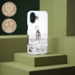 Rendier - Gewei - Sneeuw - Winter Toughcase MagSafe Apple iPhone 17 klein -USP_PrintM_NL