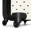 Valentijn hartjes rijen patroon zwart NBS - Handbagage koffer - Kinderen Unisex middel -wiel