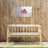 Catch flights not feelings - Vliegtuig - Roze Tuinposter op houten frame 2 cm dik klein -sfeer4