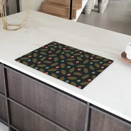 Patroon - Kerst - Symbolen - Groen Inductie beschermer vinyl 3mm klein 276 -sfeer8
