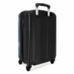 Blauwe auto met roze vlammen NBS - Handbagage koffer - Kinderen Unisex middel -achterkant