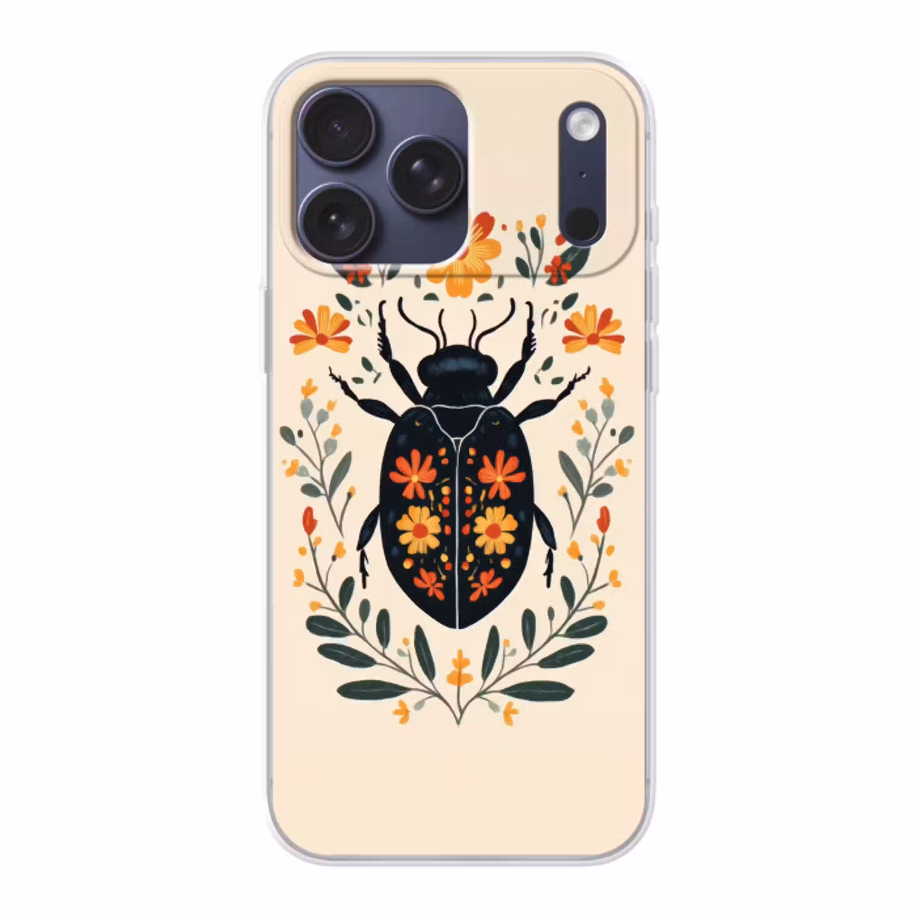 Bloemen - Oranje - Planten - Sierlijk Telefoonhoesje iPhone 17 Pro Max klein -3d