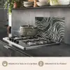Lijnen - Patroon - Abstract - Wit keuken achterwand spatscherm klein -usp_FR