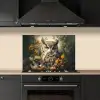 Uil - Vogels - Bloemen - Natuur keuken achterwand spatscherm klein -sfeer1