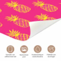 Ananas - Trendy - Roze deurposter klein 289 -closeup_NL