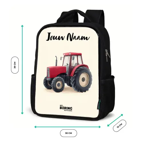 Tractor - Getekend - Rood Rugzak - Zwart middel -productfoto_formaten