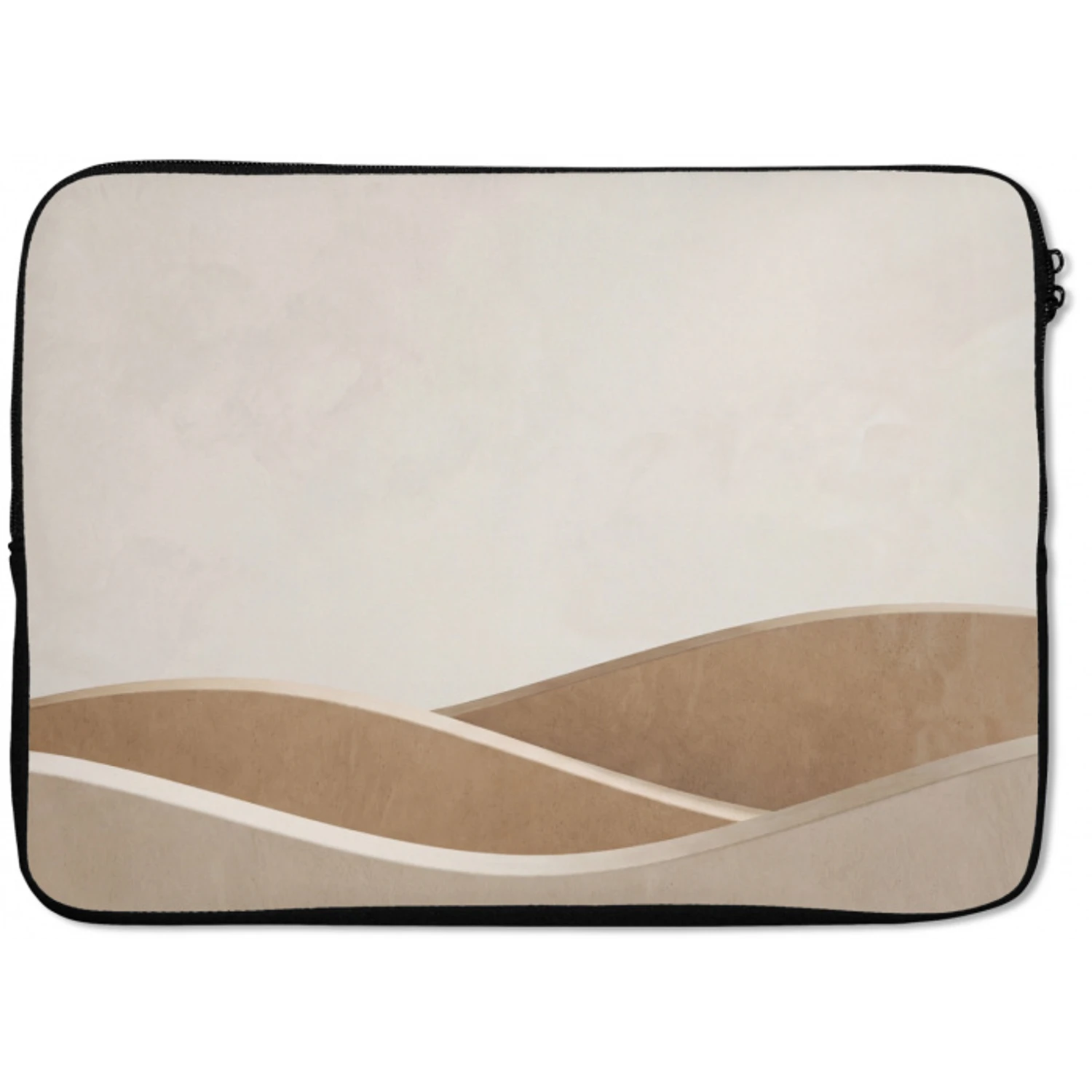 Abstract - Golven - Modern - Beige laptophoes neopreen klein -zkaufland3dotto