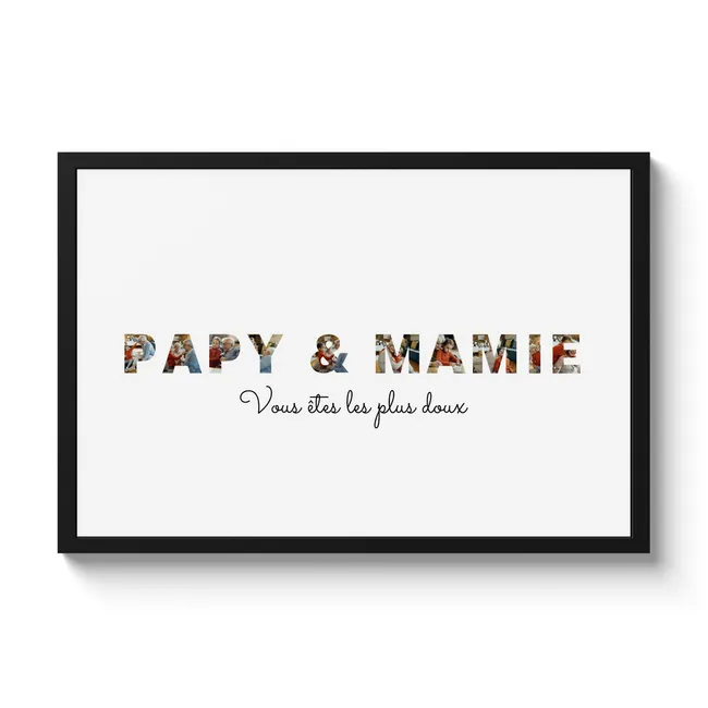 Affiche encadrée - Papy & Mamie