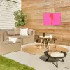 Palmbomen - Modern - Roze Tuinposter op houten frame 2 cm dik klein -sfeer2
