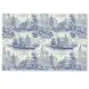Huizen - Bomen - Water - Vogels - Blauw Deurmat klein 898 -zkaufland3d