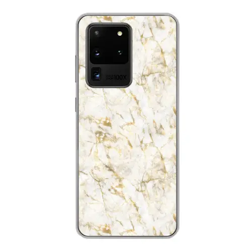 Goud - Licht - Nerf - Marmer Telefoonhoesje Samsung Galaxy S20 Ultra klein 358 -3d