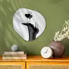Hak - Wijn - Minimalistisch - Zwart Wandcirkel Organisch Forex 3mm klein -sfeer2