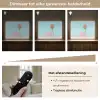Palmboom - Strandhuis - Roze Light Box met batterij (Wandlamp) middel -USP_dimbaarNL