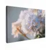 Bloemen - Lichtblauw - Wazig - Trosje canvas 2cm klein -z3d