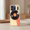 Vinylplaat - Zwart - Verfspatten - Retro Telefoonhoesje iPhone 17 Pro klein -sfeer2
