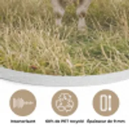 Koeien - Portret - Weide - Boerderij - Nieuwsgierig Akoestische PET Vilt - Rond klein -closeup_FR